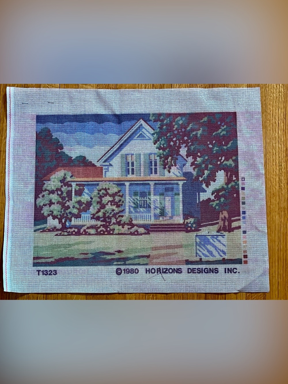 Vintage Horizons Charming Country House Needlepoint Canvas